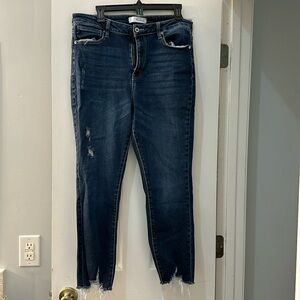 Kancan distressed skinny jeans, size XL